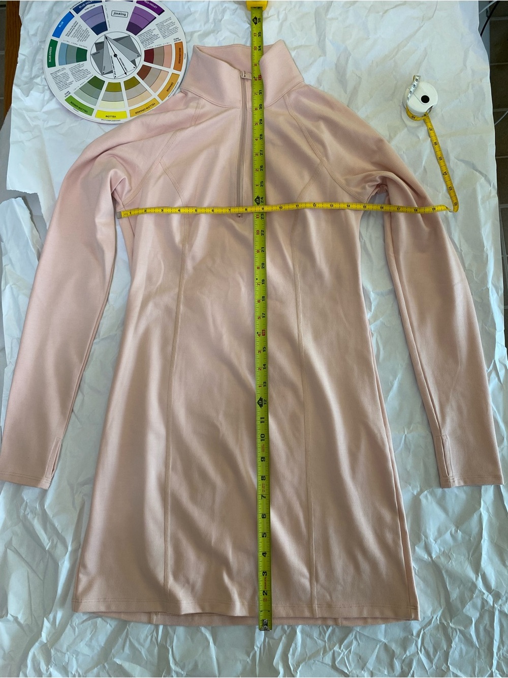 Beyond Yoga Blush Pink Long-Sleeve Mock neck dress